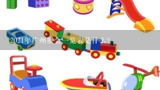 2021年广州展会1览表是什么？