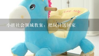 小班社会领域教案：把玩具送回家